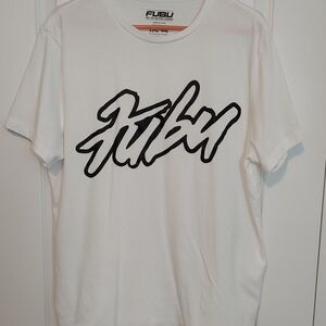 FUBU White Short Sleeve Tees Signature Style